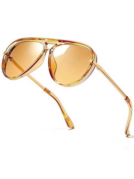 Women\'s Retro Aviator Sunglasses Trendy Shades Oversized Vintage main image 6
